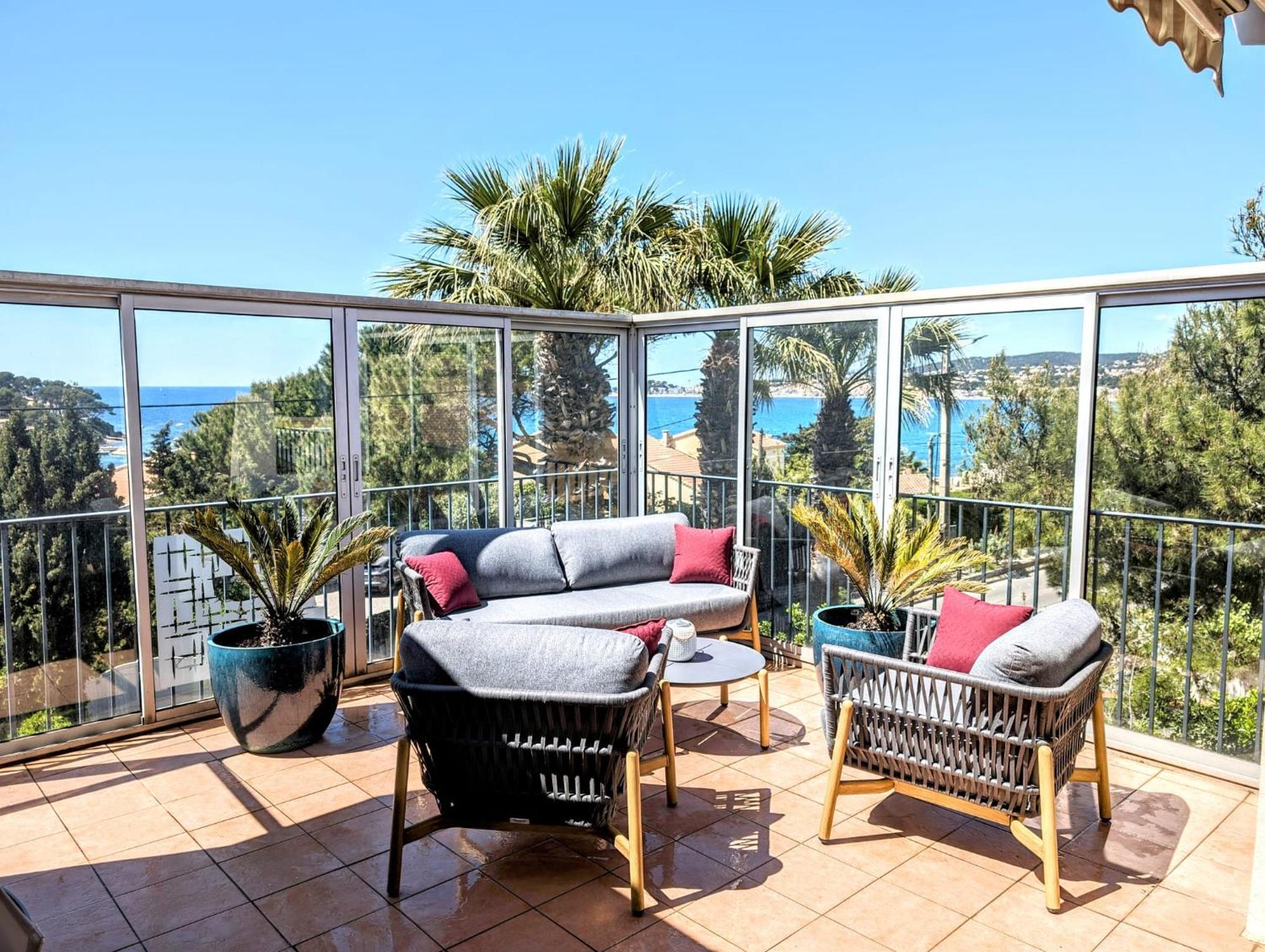 Vue Mer Grande Terrasse Plage A 2 Min A Pieds Sanary-sur-Mer Exterior foto